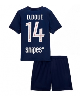 Billige Fotballdrakt Paris Saint-Germain Desire Doue #14 Replika Hjemmedraktsett Barn 2025-26 Kortermet (med bukser)